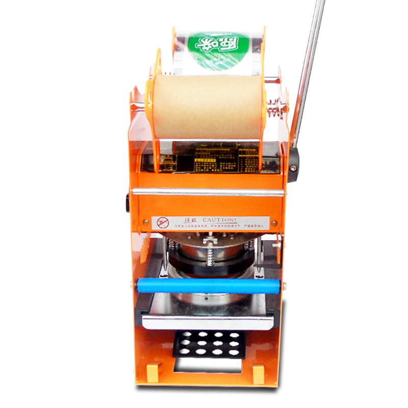 Máquina selladora 802D para té con leche y leche de soja, máquina selladora manual para vasos altos, equipo específico para tiendas comerciales, máquina de envasado, Meicheng.