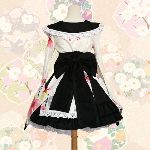 Improved version of cotton kimono COSPLAY women's clothing, pure land of bliss, Japanese style oiran, Lolita