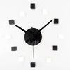 Fashion Creative Black and White Block Clock DIY Hanging Clock 3D Three -dimensional True Wooden Block DIY Clock Diyi Self -Sticking Clocks