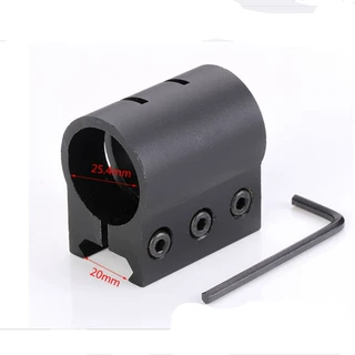20mm皮轨手电筒瞄准器夹具低宽U型夹具25mm自行车管径激光