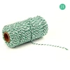 21# green+white*2mm dual -color cotton rope (100 yards)