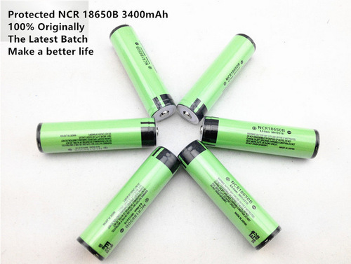 Panasonic 3400mAh NCR18650B sharp flashlight battery with protective plate