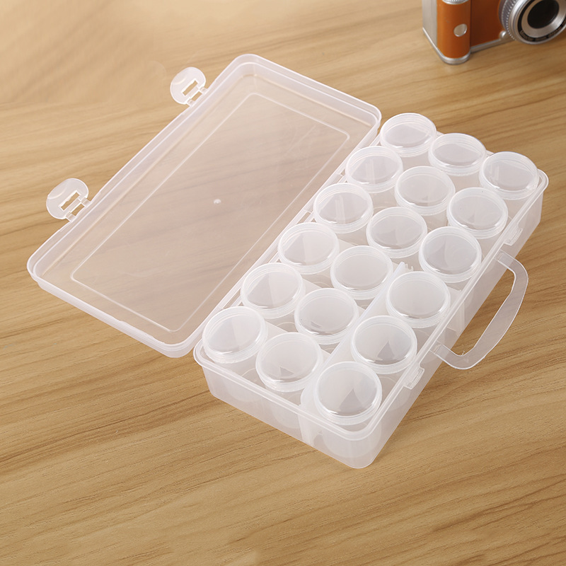 20g瓶PP透明塑料盒 手提药物收纳套盒 大容量渔具盒 螺丝工具盒