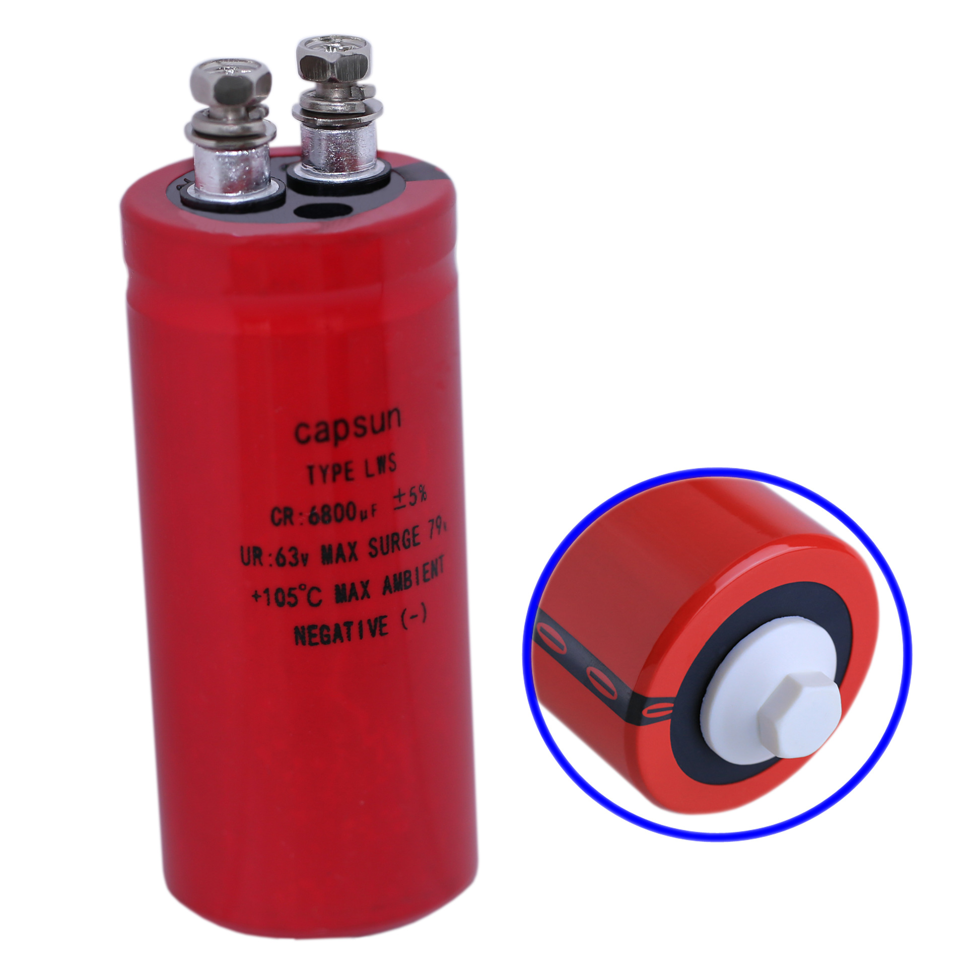 滤波电容厂家 6800uf63v CAPSUN铝电解电容器厂家,chang电解电容