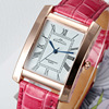 Fashionable waterproof rectangular swiss watch, European style