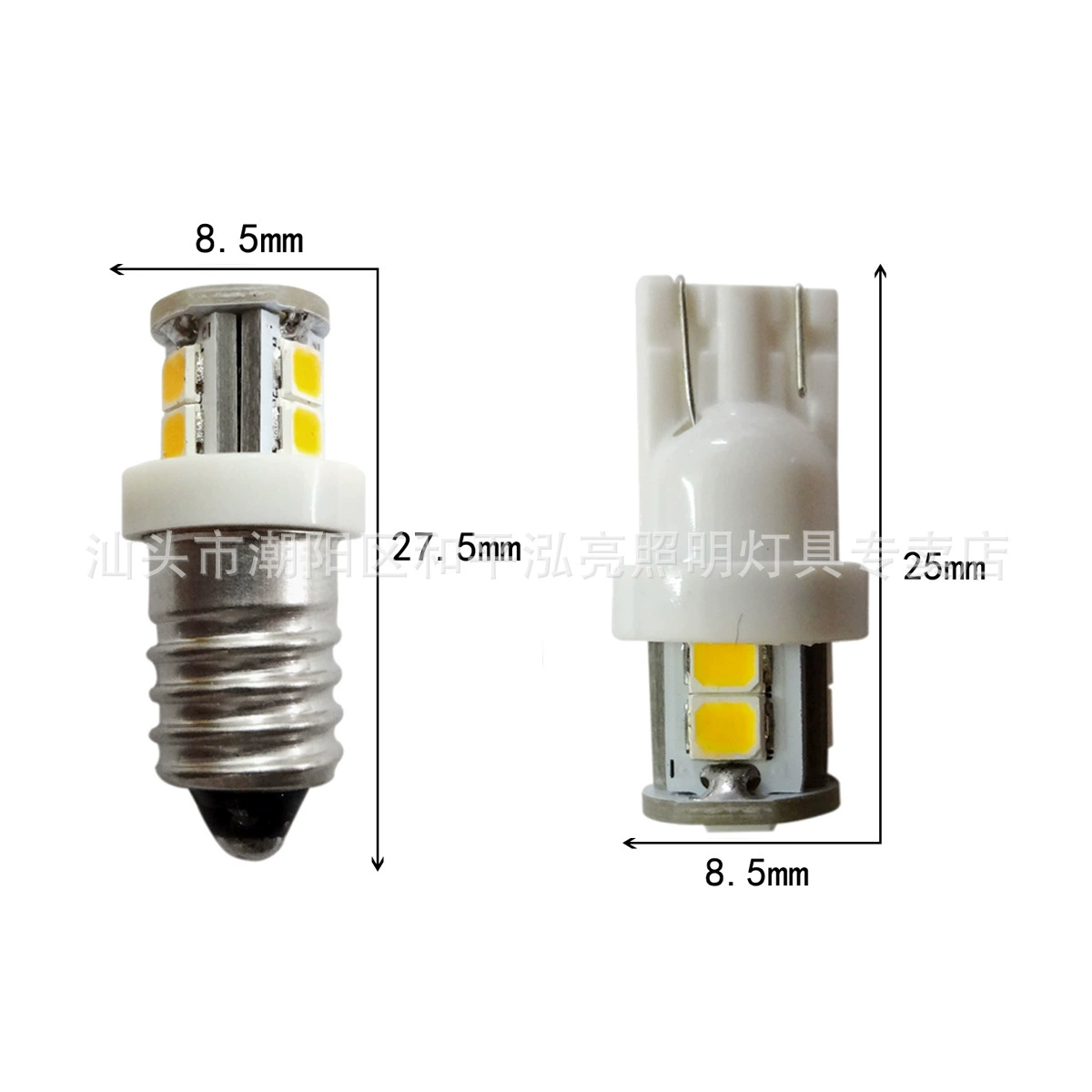 Новая Светодиодная лампа 12V для автомобилей и мотоциклов 2835 7SMD ширина светового Индикатора T10 белый/теплый белый