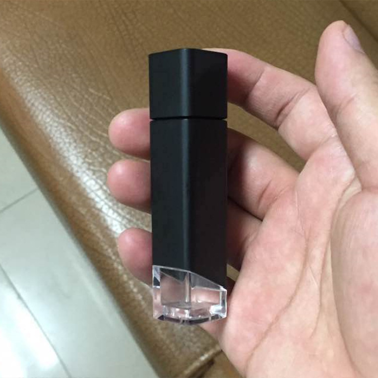 4-5ml方形瓶身哑黑唇彩唇釉管空管底部透明