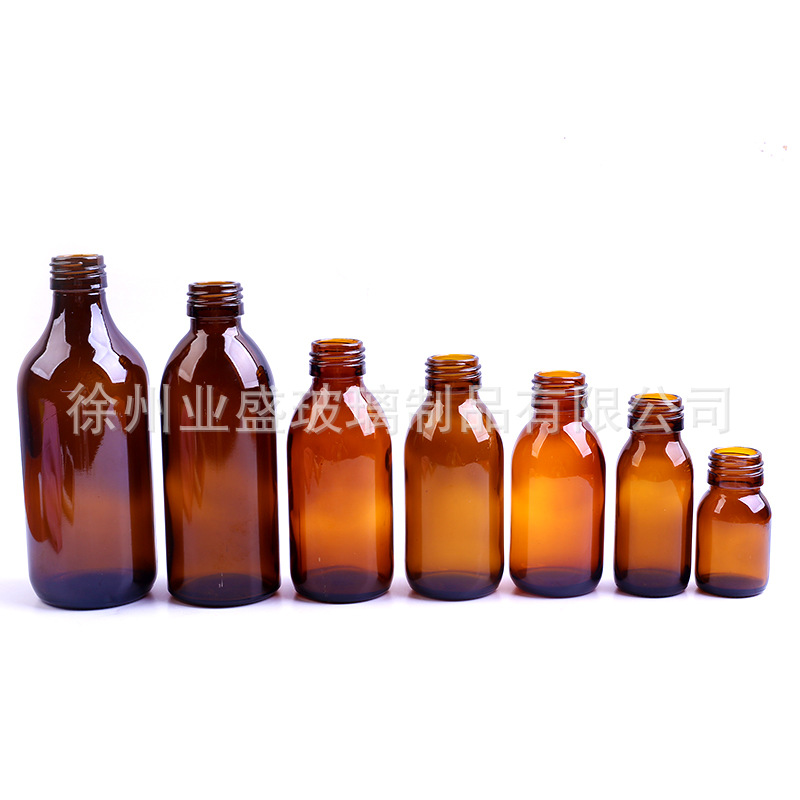 30-250ML遮光口服液瓶避光瓶带盖药水酵素分装玻璃瓶实验室专用