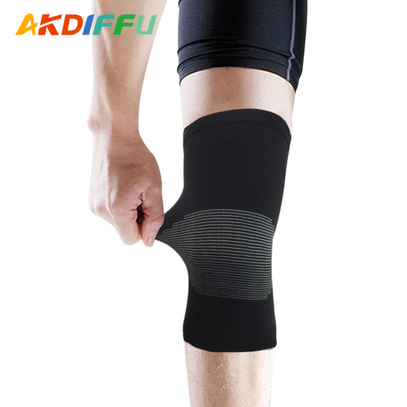 Suministros al aire libre de nylon jacquard punto almohadilla de la rodilla negro caliente transpirable con aire acondicionado corriendo deportes ciclismo
