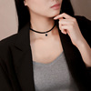 Choker, necklace, accessory, jewelry, silver 925 sample, Korean style, wholesale