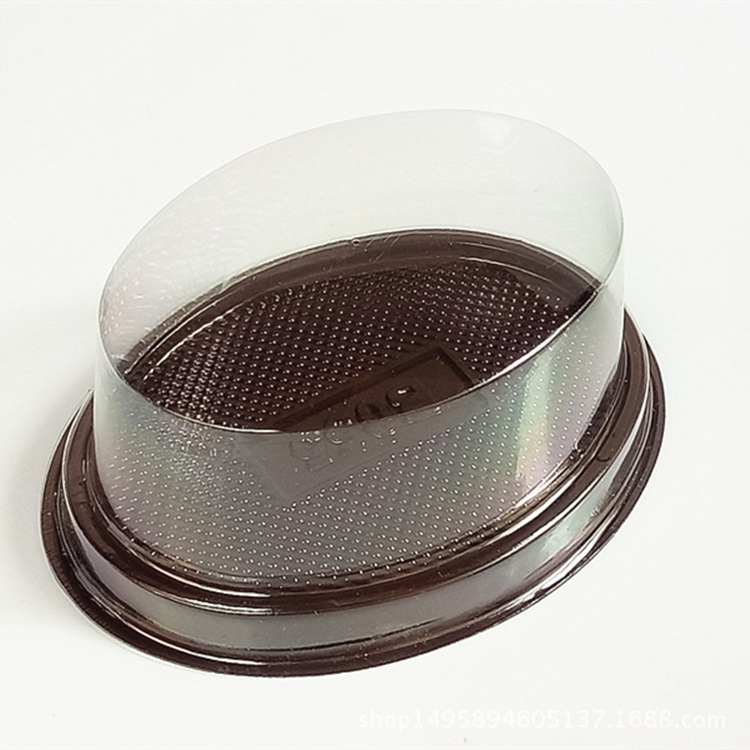 B055椭圆形轻芝士蛋糕盒 蛋糕西点盒 吸塑包装盒 烘焙包装100个