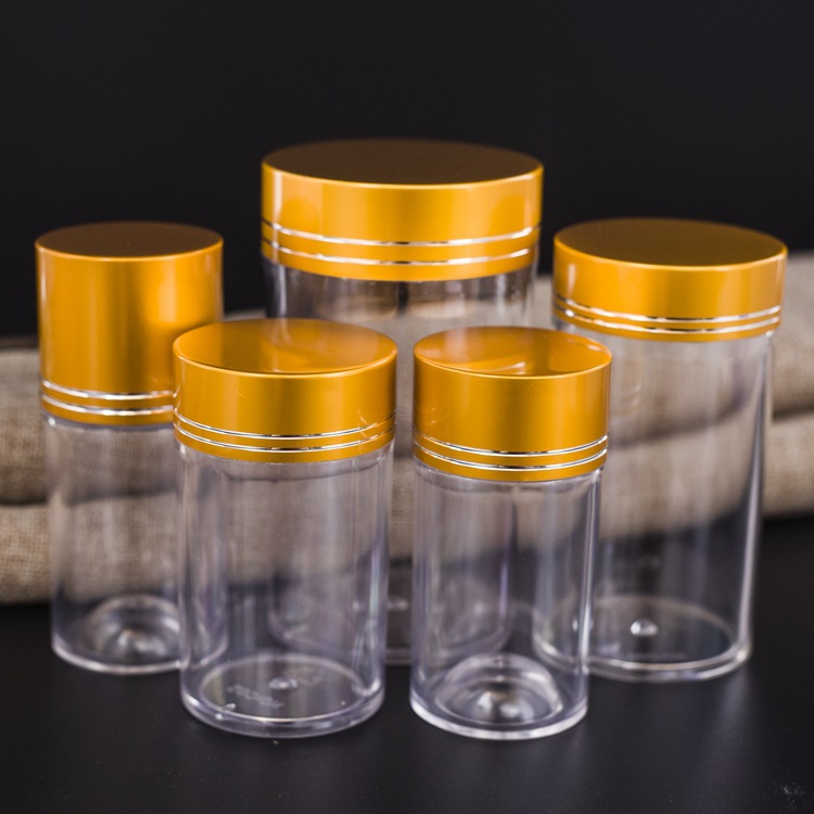 虫草、三七粉胶囊瓶 新款PET材质保健品瓶 透明圆形瓶