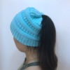 Demi-season knitted keep warm ponytail, 2017 trend, European style, ebay