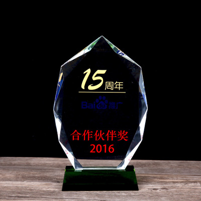 Manufactor wholesale crystal Shell Iceberg trophy customized School company Award Ceremony activity Free of charge Lettering