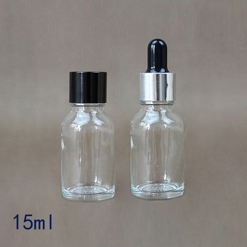 精油瓶15ml透明胶头滴管瓶香水瓶乳液瓶精华液玻璃瓶化妆品药水瓶