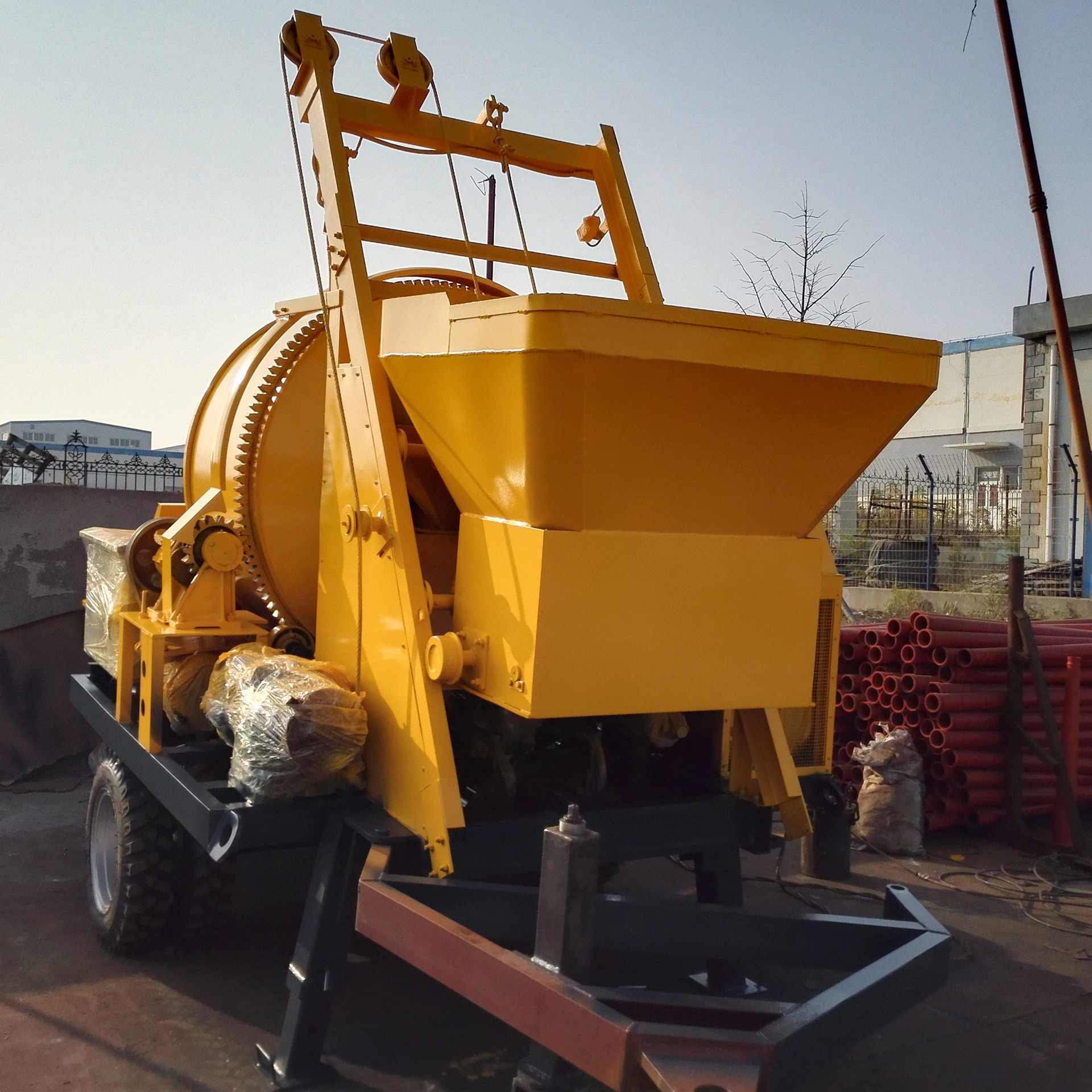 混凝土搅拌输送一体机 混凝土搅拌泵送一体机 搅拌机带输送泵设备