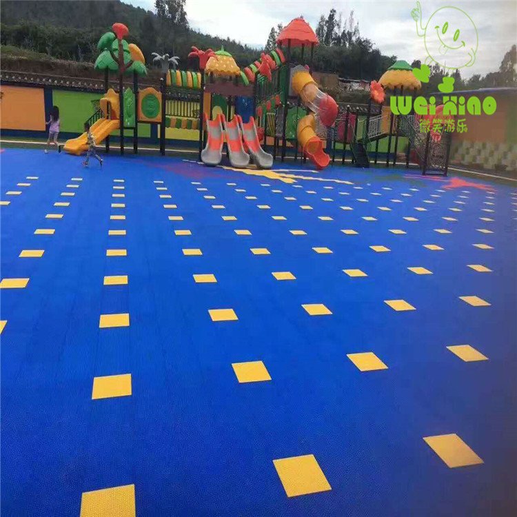 遊樂場塑膠運動 拼裝式地板 防滑可拆裝室外  操場 塑料懸浮地墊