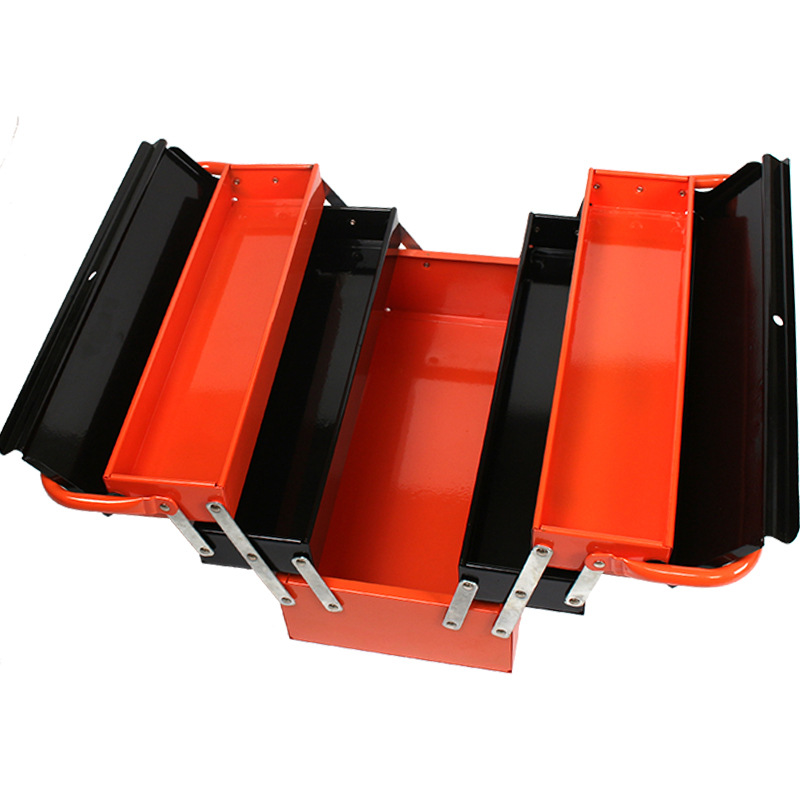 Reparación de máquinas de reparación de automóviles domésticos con coche grande plegable doble de dos capas de tres capas engrosada caja de almacenamiento de caja de herramientas de hierro completo