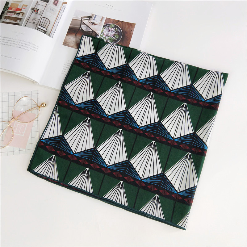 Small Square Scarf, New Printing Gift, Korean Stewardess Striped Turban display picture 1