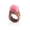 Wooden ring, ethnic fashionable resin, ethnic style, city style