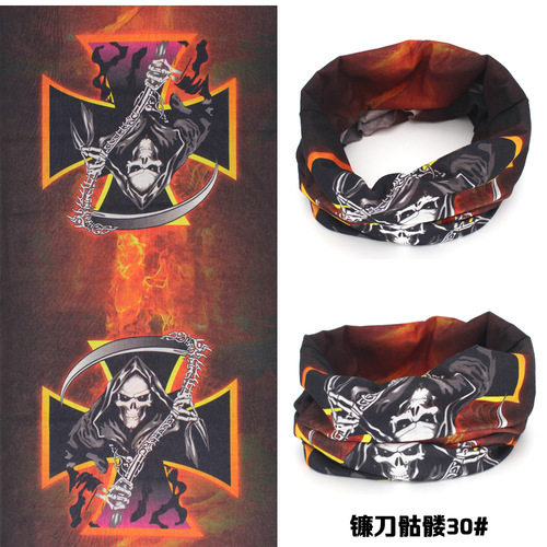 Amazon best-selling outdoor scarf magic skull face mask cycling sports dustproof square scarf