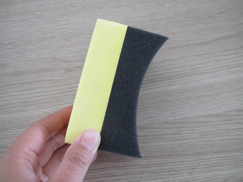Car wheel hub cleaning corner wipe curved EVA waxing beauty tire sponge wipe cleaning car wash brush