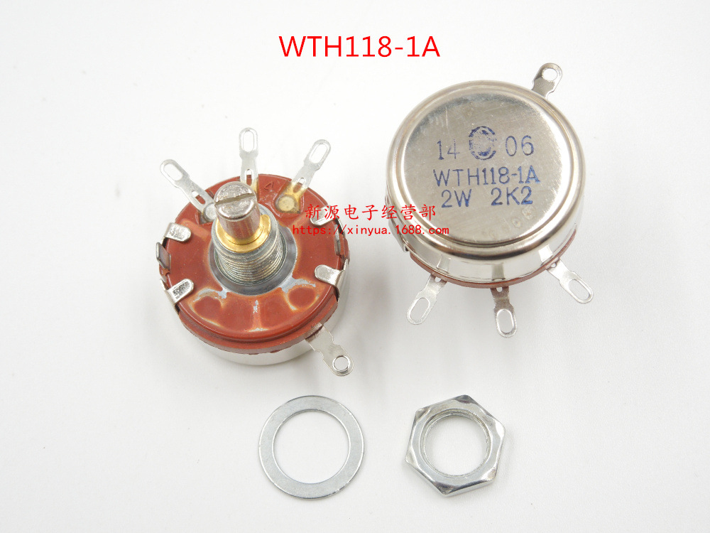 WTH118-1A 2W 电位器 2.2K 单圈碳膜电位器 可调电位器 2K2 222