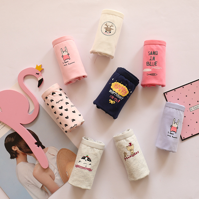 三条装纯棉生理内裤大码女士内裤经期裤性感全棉少女防漏姨妈三角