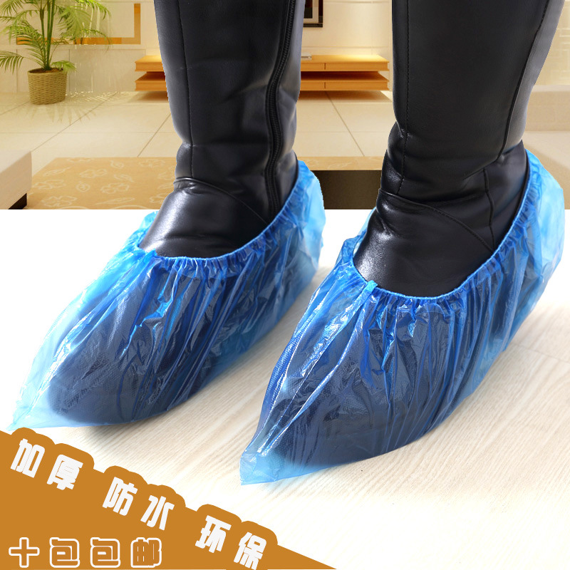 廠家生産 壹次性塑料加厚鞋套 pe材質透氣1.4克100只/包