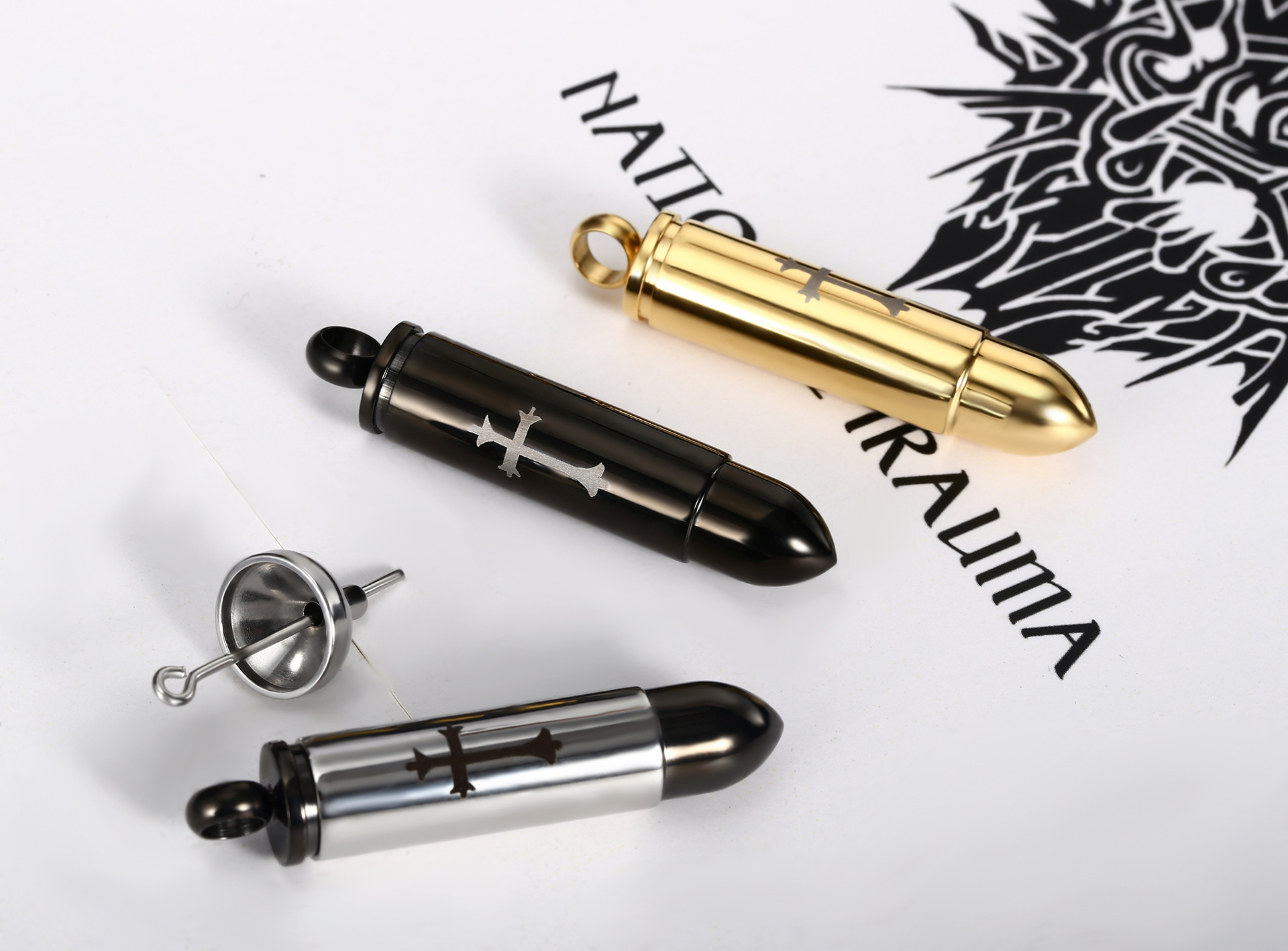 18K Gold Plated Plating Material 304 Stainless Steel Chain Material 1 Piece Quantity Hip-Hop Retro Cross 304 Stainless Steel Plating 18K Gold Plated PVD Coated Men'S Men Pendant Necklaces