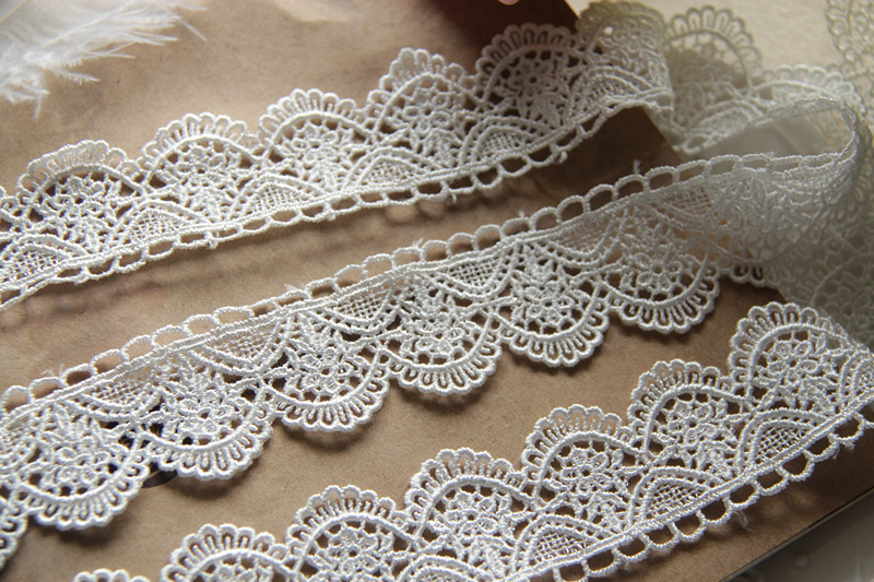 手工DIY服装辅料 日版水溶花边丝线 复古蔷薇玫瑰 宽3.5cm