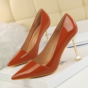 European and American fashion simple professional ol high heels women’s shoes thin heel high heel patent leather sexy th