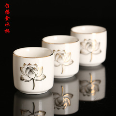 Factory direct supply of ceramic handicrafts, water cups, holy water cups, purified water cups, wholesale, gold outline water cups, water cup decorations