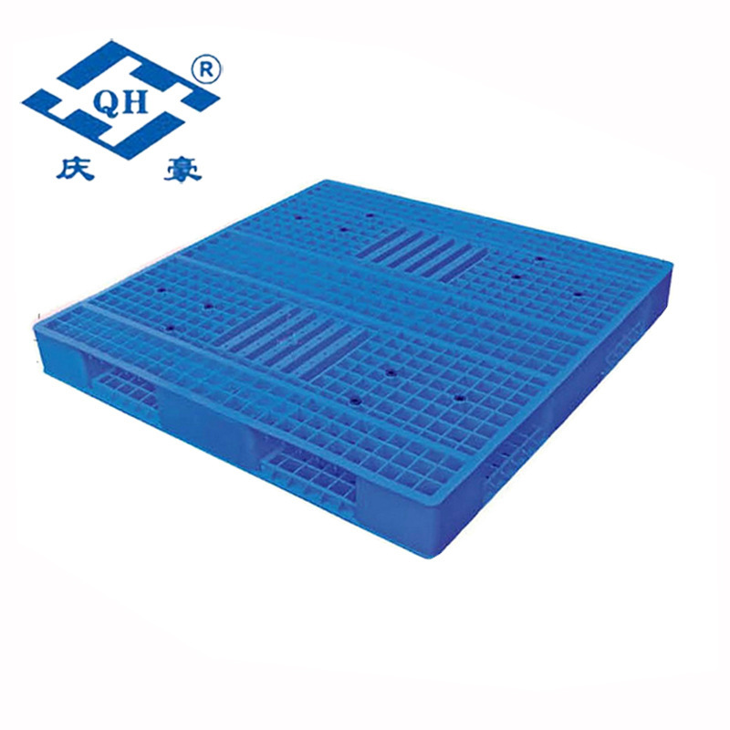 长期供应 加厚塑料卡板 QH-1414H内置钢管一体网格双面塑料卡板