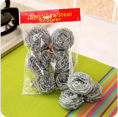 Practical for washing dishes and pots, 6-pack cleaning balls, cleaning brushes, steel ball manufacturers, wholesale t