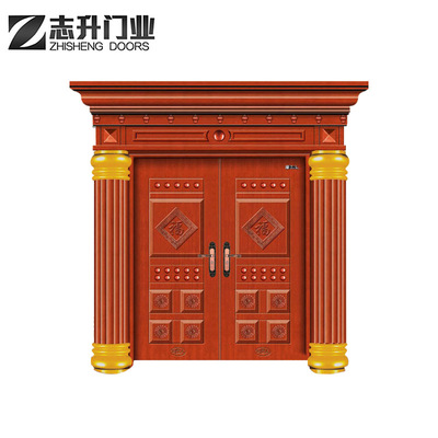 定做供应 高档仿铜非标门 欧式折叠防盗安全门转印非标安全门