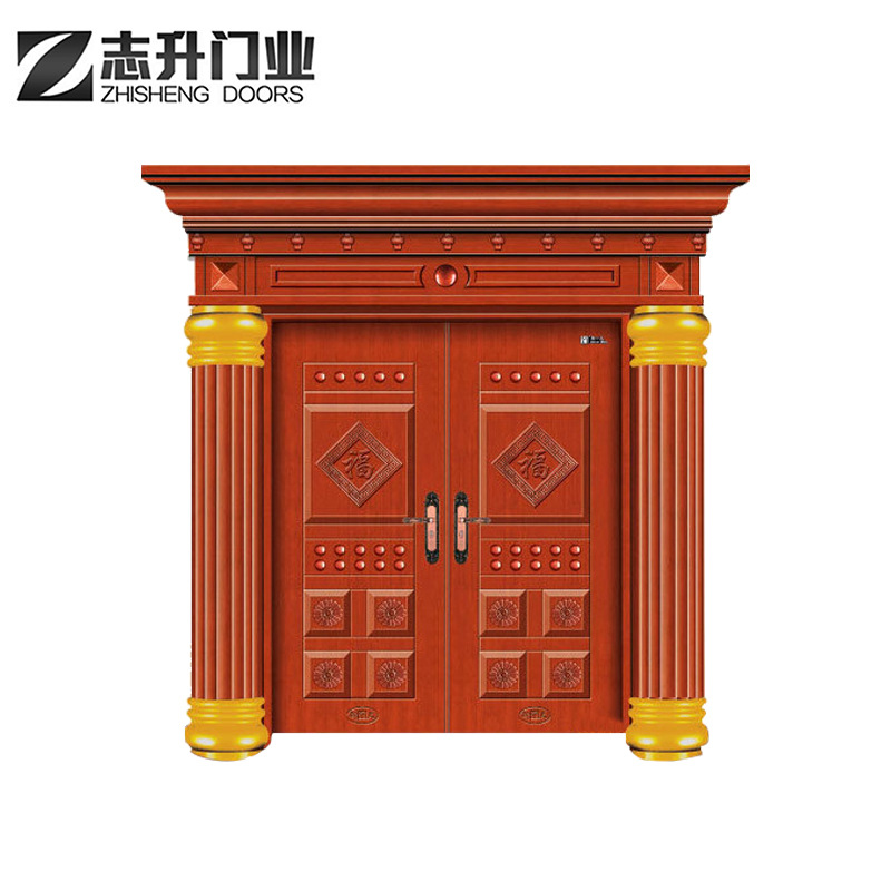 定做供应 高档仿铜非标门 欧式折叠防盗安全门转印非标安全门