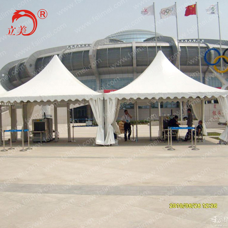 工厂直供户外遮阳4米尖顶帐篷 白色欧式尖顶帐篷房 锥形帐篷