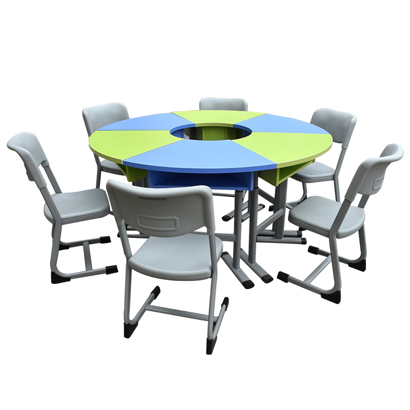 Kindergarten wooden tables and chair lifting children's learning table dining tables can be spelled -like baby office desk children's desks and chairs