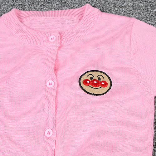 CAMPURE School Pure Color Knit Cardigan, Unisex Medium and Small Children's Cotton Thread Children's Outerwear with Same Pattern