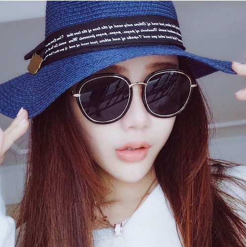 Sunglasses for women trendy 2018 Korean GM internet celebrity same style glasses personality retro round face sunglasses factory direct sale