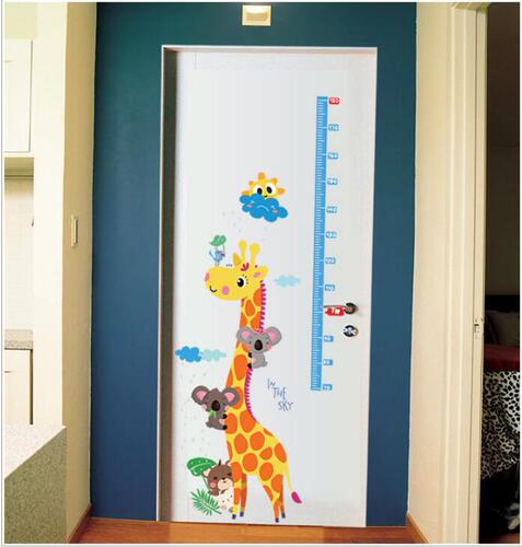 [Manufacturer Supply] SK9002 Giraffe Height Sticker Children's Room Kindergarten Entrance Decorative Wall Sticker PVC