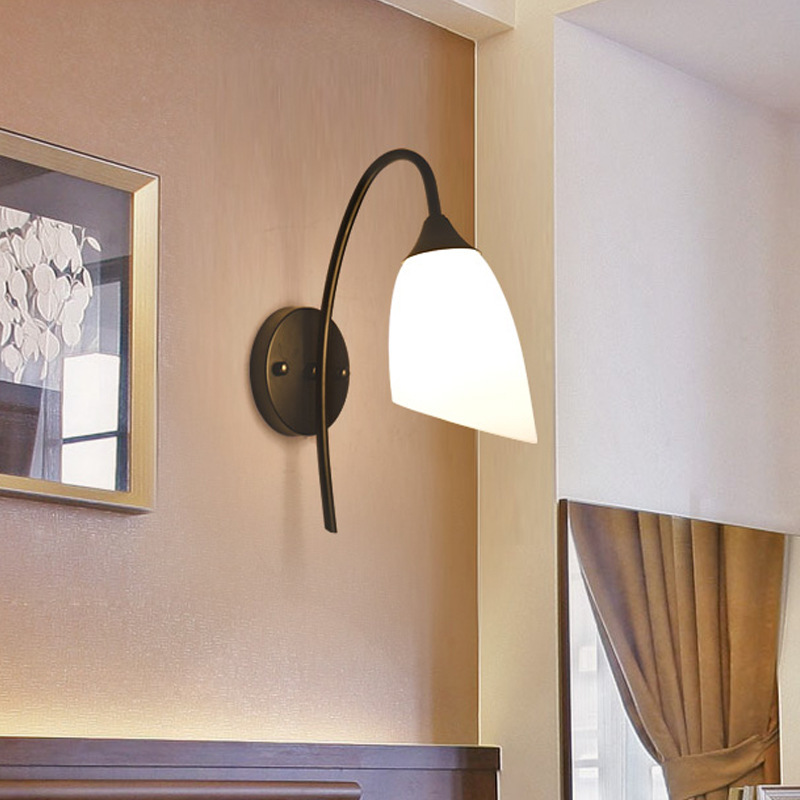 Wholesale American wall lamp LED diagonal simple Nordic bedroom bedside wall lamp living room aisle Corridor light single head