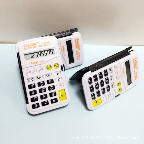 Wholesale flip cover student color mini cute calculator portable pocket calculator