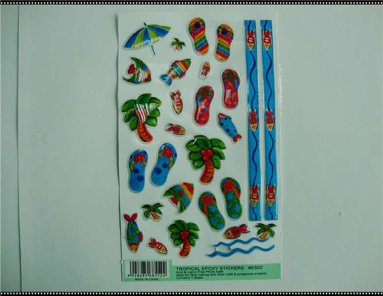 厂家供应创意滴塑爱心贴纸定做pvc可爱彩色透明滴胶贴