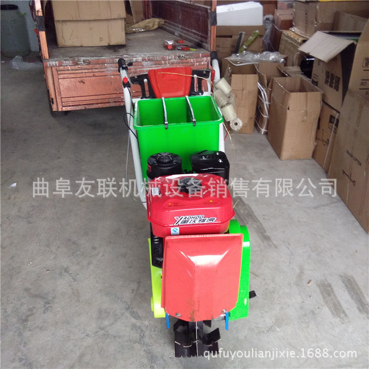 柴油链辊播种施肥机 7.5马力手推式汽油耕耘机 玉米施肥播种机61