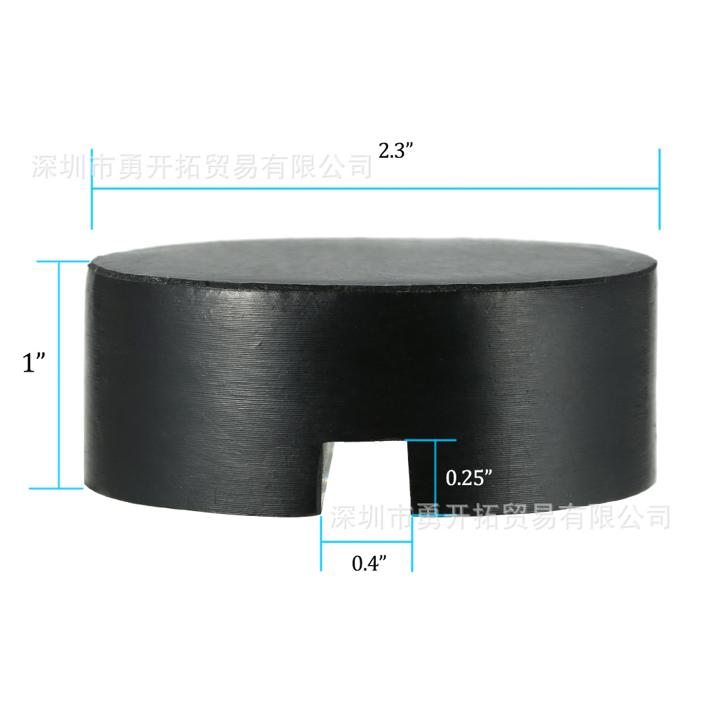 2件黑色DIY车SUV开槽框架导轨橡胶垫