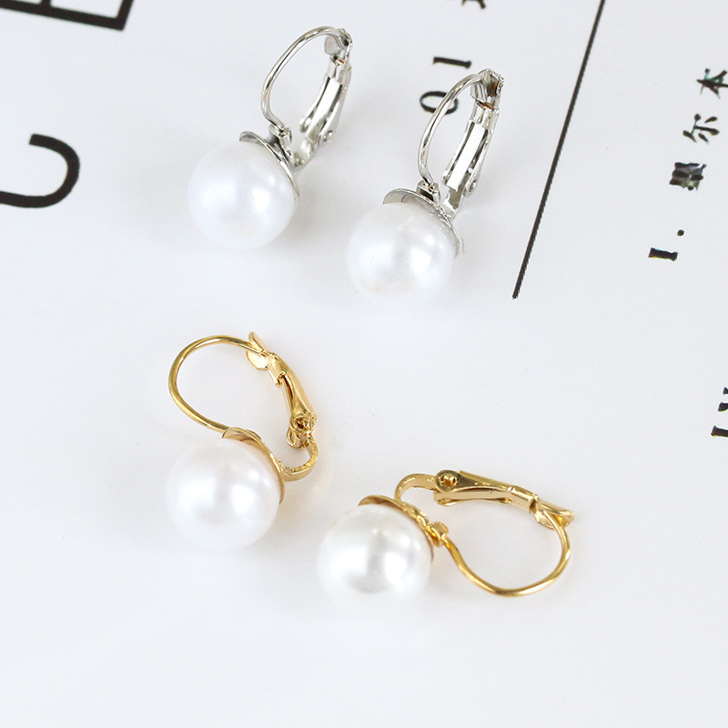 Fashion Simple Pearl Earrings Female Pearl Inlaid Jewelry Wholesale display picture 6