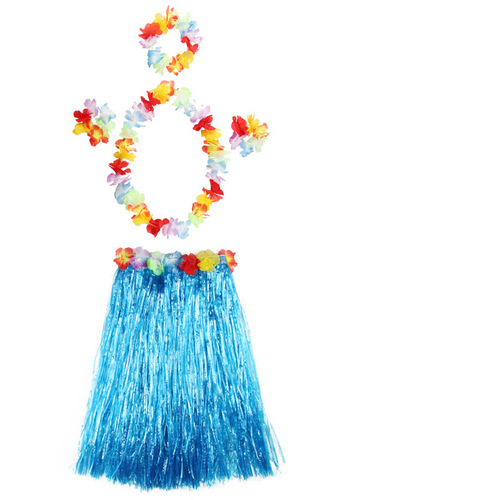 Halloween Christmas Hula Dance Performance Costume Hawaiian Adult and Children Grass Skirt Set of 5 Adult Grass Skirt