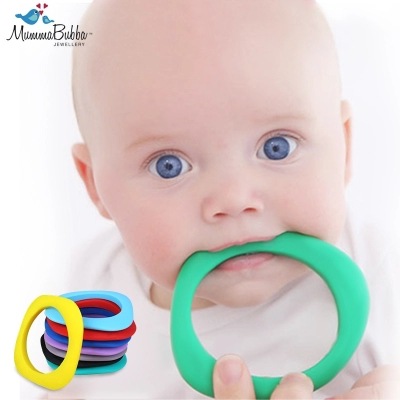 Mummabubba宝宝牙胶磨牙棒 硅胶手镯 咬咬胶玩具
